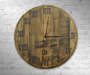 Bourbon Barrel Wall Clock